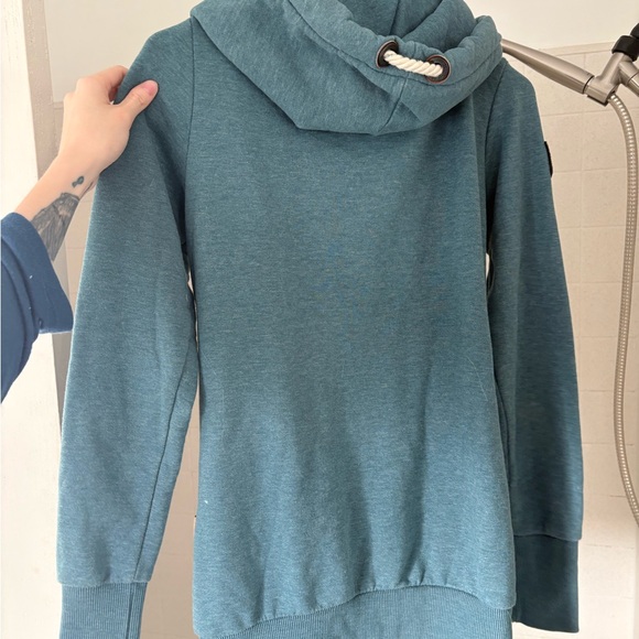 Teal Naketano Hoodie with Rope Drawstrings - Picture 6 of 6